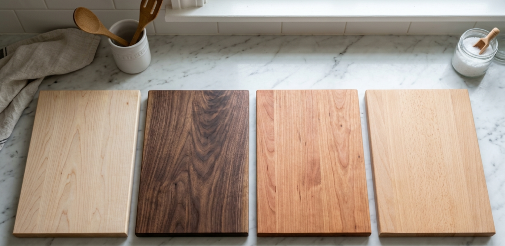 best wood types for wooden cutting boards maple walnut cherry beech comparison